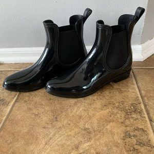 INC Black Rain Boots